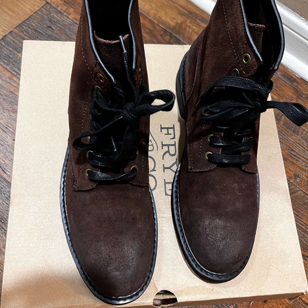 Frye Men's Brown Leather Boots - Picture 3 of 6